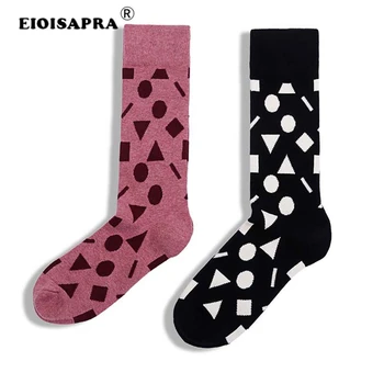 

[EIOISAPRA] Compression Socks For Men Creative Funny Happy Socks Cotton Men Dress Casual Short Ankle Socks Cool Varicose Veins