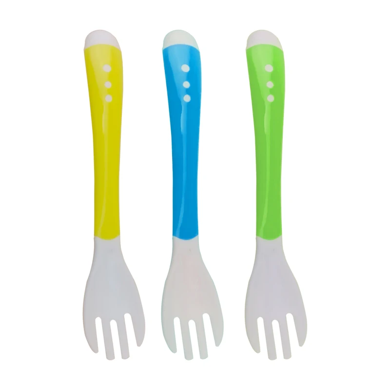 

3pc Baby Safety Feeding Temperature Sensing Spoon Baby Silicone Spoon Kids Children Flatware Feeding Baby Spoons