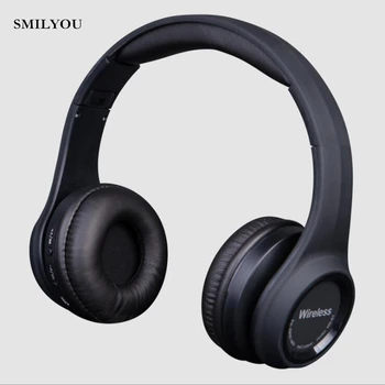

SMILYOU Fashion Wireless Bluetooth 4.1 Stereo Headphones Built-in Mic Handsfree for Calls Music Headset Real Box Earphones