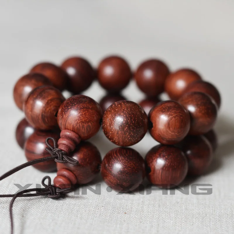 Drop Shipping Men Bracelets red Wood Bracelets Round Beads Hand String