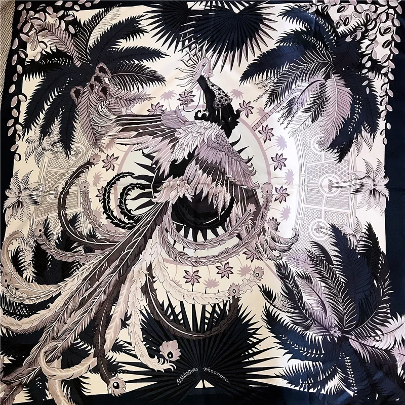 

Phoenix Prints Luxury 100% Silk Scarf Shawl Wraps Women Ladies Fashion Head Scarves Hijab Foulard 35" X 35