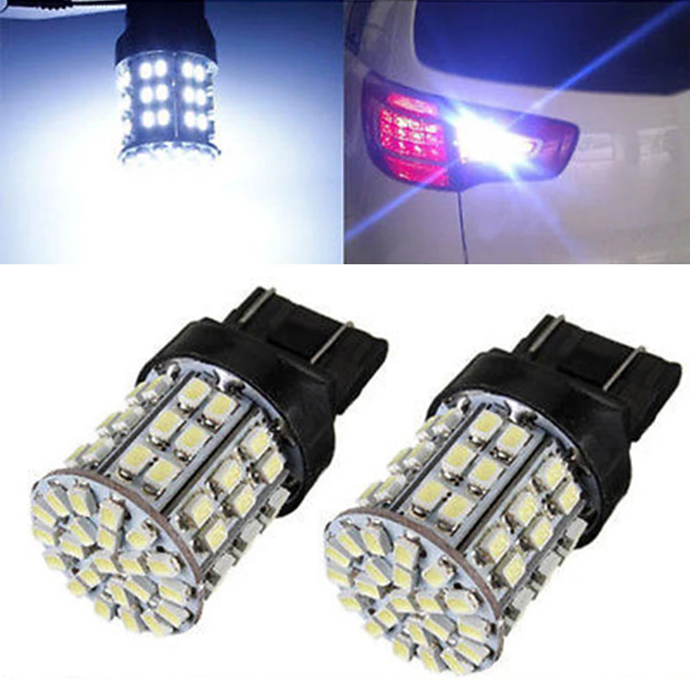 Mayitr 2pcs 7443 64LED Backup Reverse Light Super White Car Signal Lamp Brake Light Bulb 7440 7444 7441 992 992A W21W