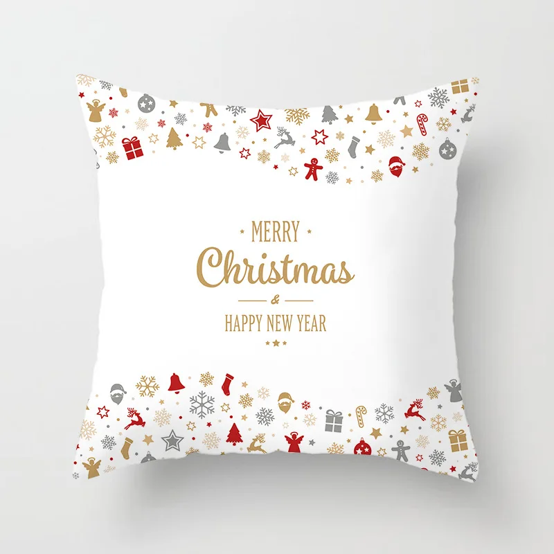 Европейская Рождественская наволочка для подушки белая Снежинка наволочка моющаяся полиэфирная наволочка для подушки Декор Наволочка для дивана