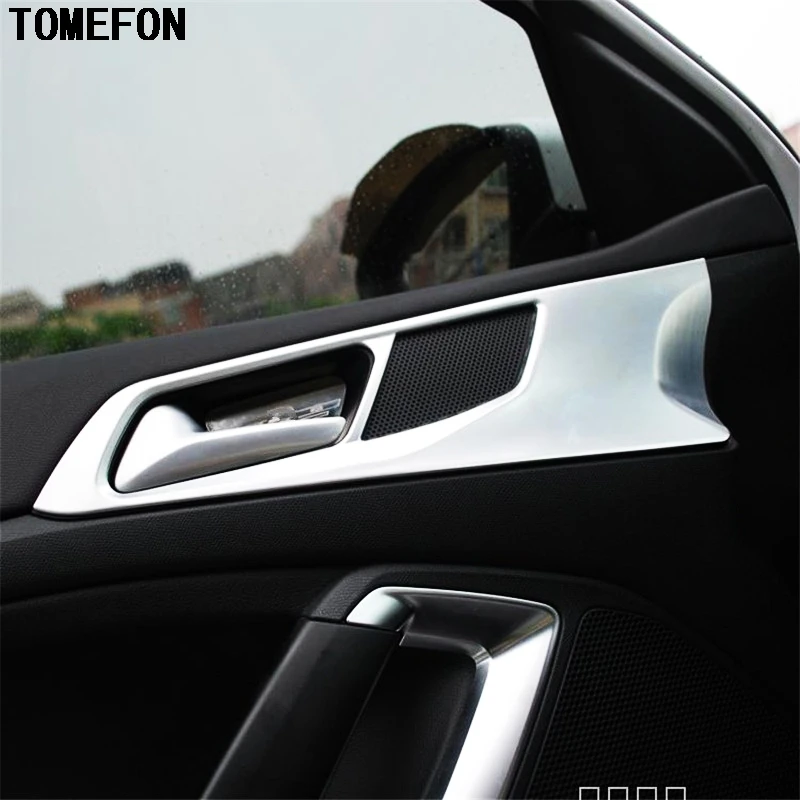 TOMEFON 4 шт. для PEUGEOT 308 2014 2015 2016 седан Стайлинг салона ABS хромированная Ручка двери