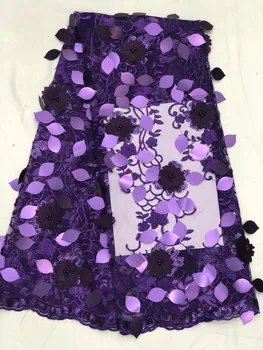 

5 yards Tulle African Nigerian Mesh Lace Fabric 2019 High Quality Sequins Tulle French Embroidery Lace Fabrics For Blouses A1413