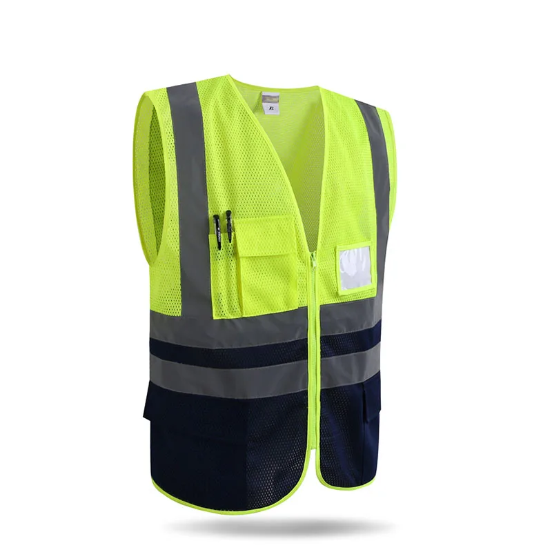 Светоотражающий жилет сетка дышащая конструкция защитная одежда дорожный предупреждающий флуоресцентный жилет