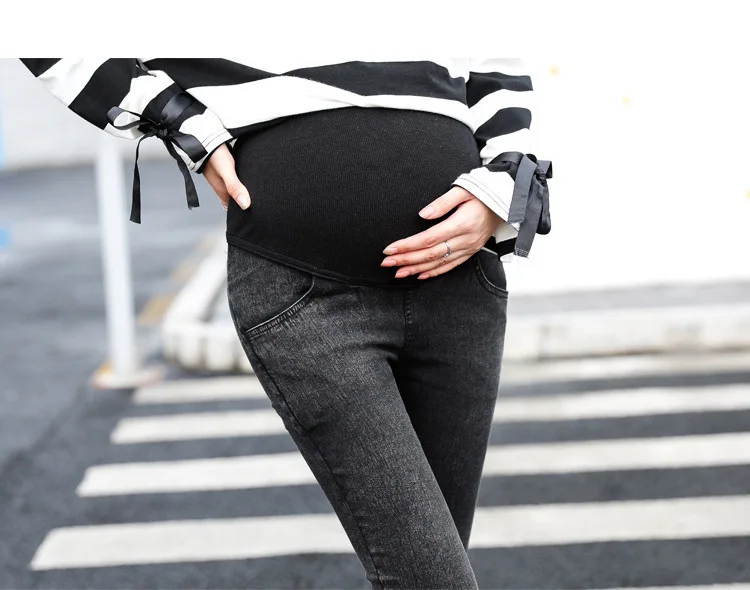 Брюки для беременных; поддерживающие брюшные Брюки для беременных; эластичные ковбойские брюки; Одежда для беременных; женские джинсы больших размеров