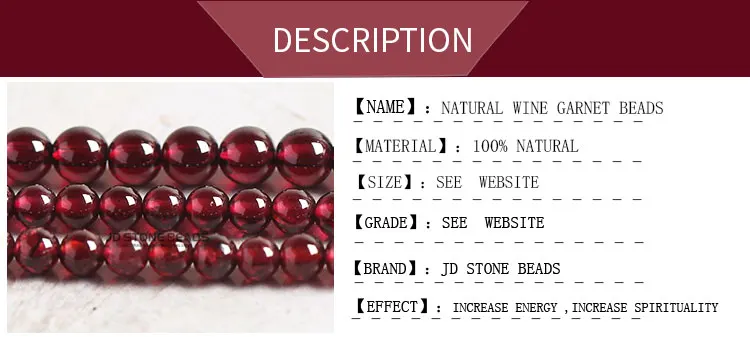 Бусины из натуральных драгоценных камней темно-красный винный Гранат Круглые бусины для изготовления ювелирных изделий 15," размер на выбор 4.6.8.10.12 мм