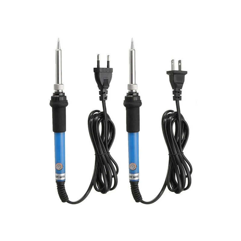 

New EU/US 60W Adjustable Temperature Electric Soldering Iron Welding Solder Rework Station Heat Pencil 5pcs Tips Repair Tool