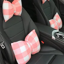 Сиденье для стайлинга автомобиля подголовник Подушка под шею форма банта поясничная подушка для поддержки подушки универсальные аксессуары для салона автомобиля