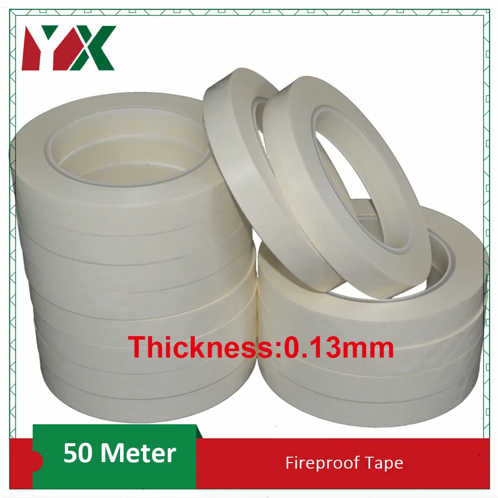50M/Roll 0.13mm Thickness Aramid paper Nomex Fireproof Tape Anti Flame