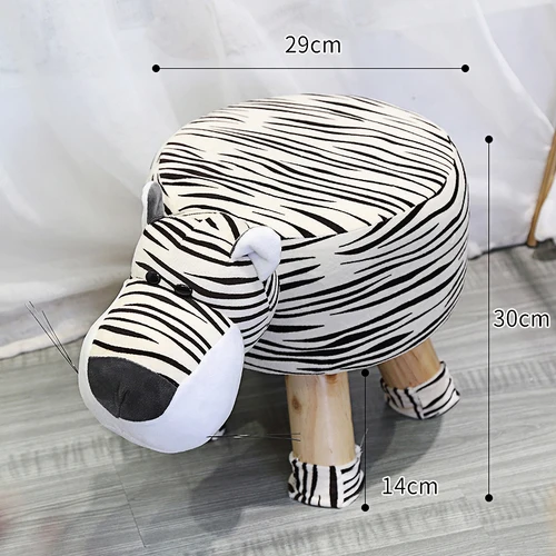 Ограниченная по времени табуретка Pufe твердый деревянный детский табурет с героями мультфильмов Домашняя мода для креативных животных табурет для ног Гостиная деревянный - Цвет: white tiger stool