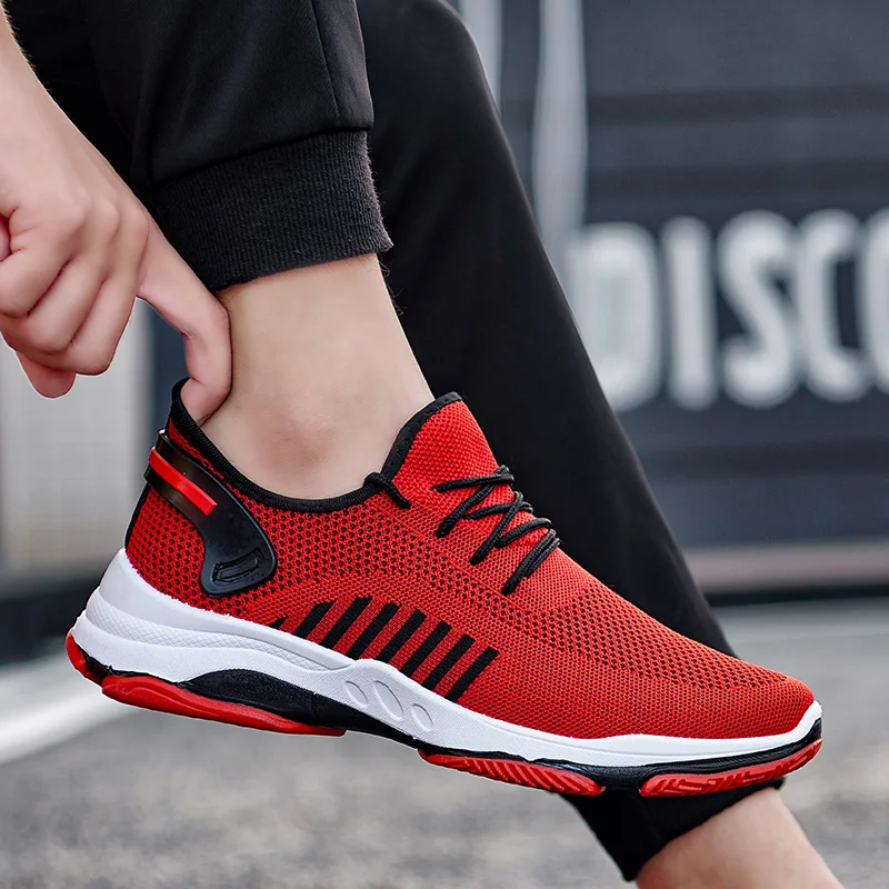 

New Mesh Men Casual Shoes Lace-up Lightweight Men Shoes HighLight Comfortable Breathable Walking Sneakers Zapatillas Hombre