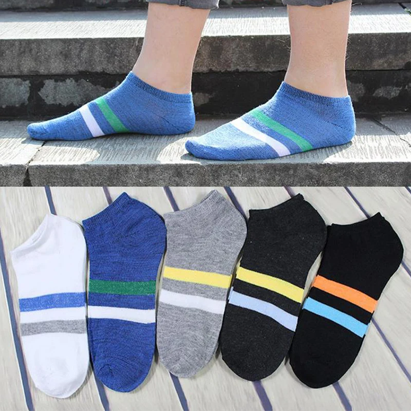 Hot 1pair Men Ankle Boat Socks Compression Summer Breathable Soft