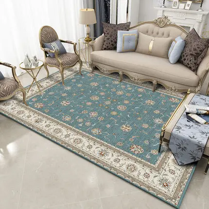 Домашний скандинавский свет роскошный большой ковер гостиная журнальный столик спальня полная кровать одеяло придиванный коврик