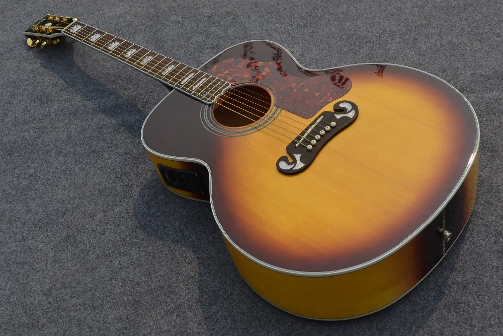 2017 Chibson J200 acoustic guitar maple body spruce top J200 electric acoustic guitar Jumbo