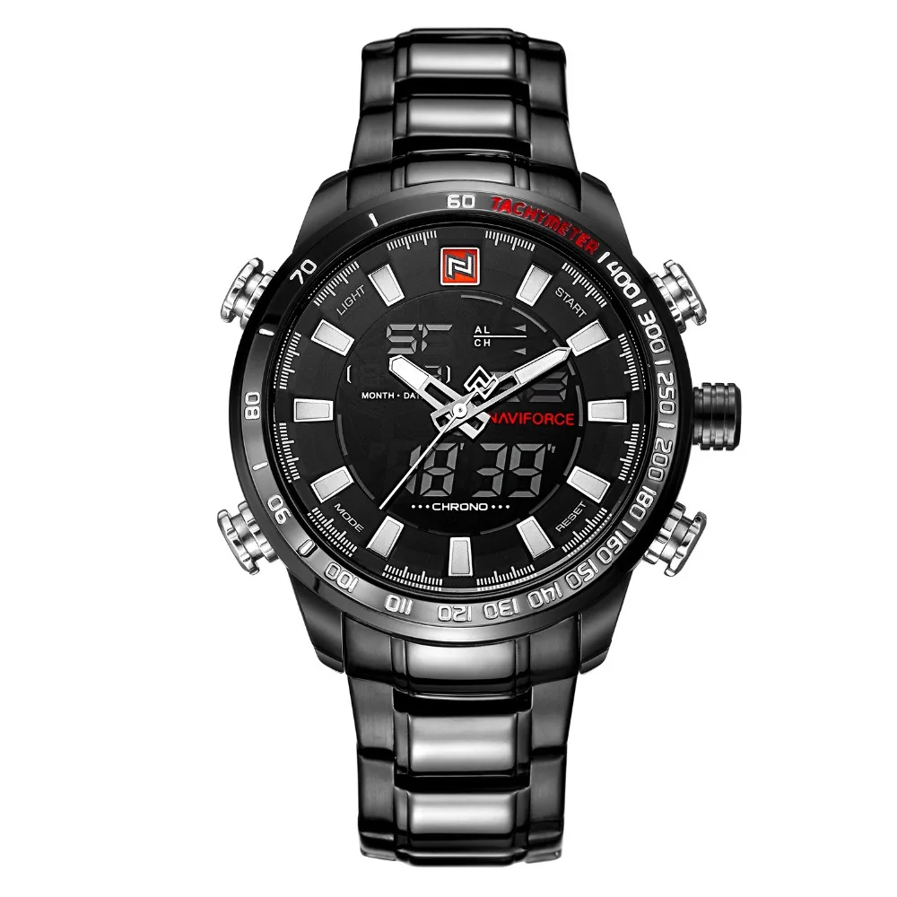 

Sports men's waterproof LED dual display multi-function quartz watch