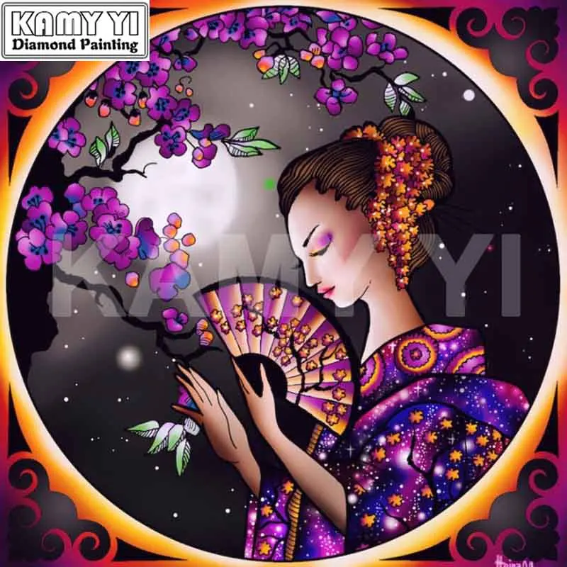 

Full Square drill 5D DIY Diamond embroidery Sakura beauty Diamond Painting Cross Stitch Rhinestone Mosaic decoration Gift