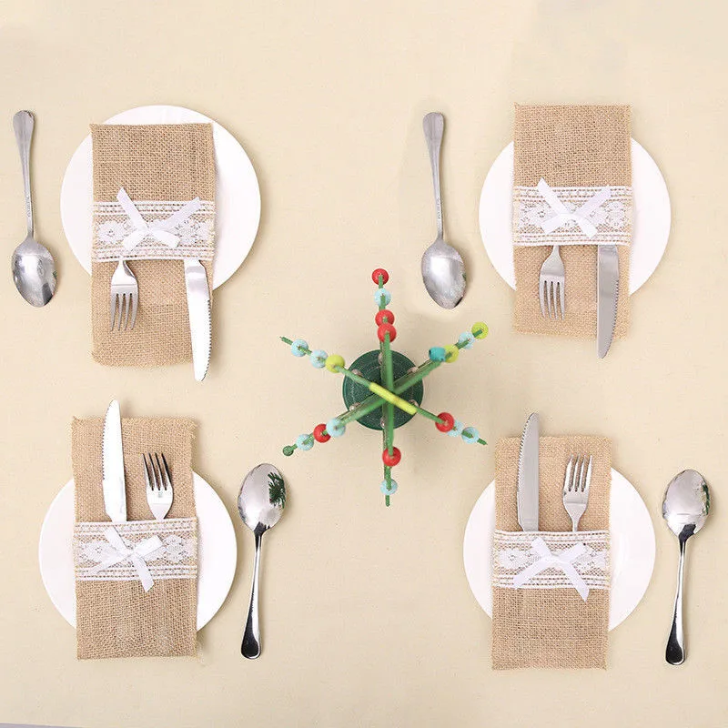 Christmas Tableware Holder Silverware Holder Pockets Set Knife and Fork