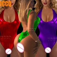 Сексуальное блестящее металлическое ПВХ нижнее белье из искусственной кожи Babydoll нижнее белье платье для стриптиза для танцев на шесте Экзотическая одежда Детский костюм