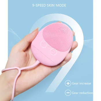 

12 Styles USB Rechargeable Smart Sonic Vibration Massage Electric Silicone Face Cleansing Brush Cleaner Deep Pore Skin Massage