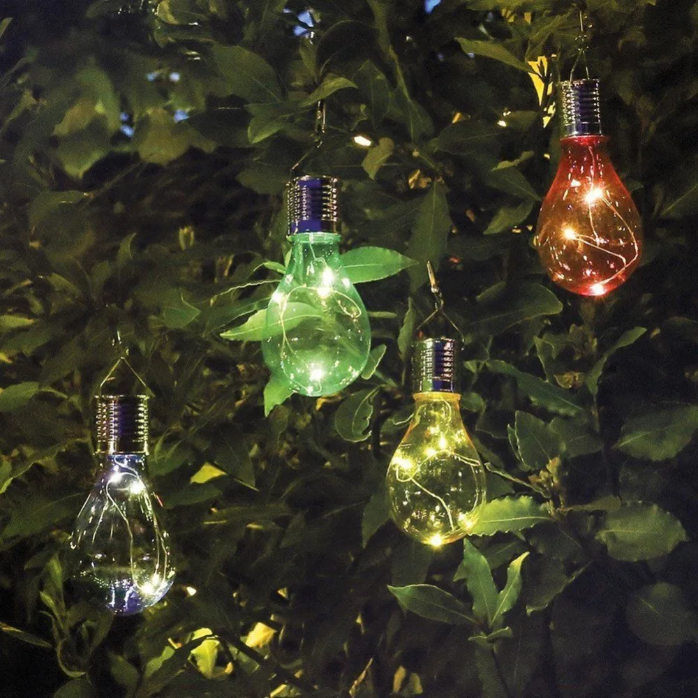 

Hot Sale 5 LED Recharge Solar Panel Powered Bulb Light Outdoor Garden Hanging Decor Warm White Light Color Solar Lamps #260587