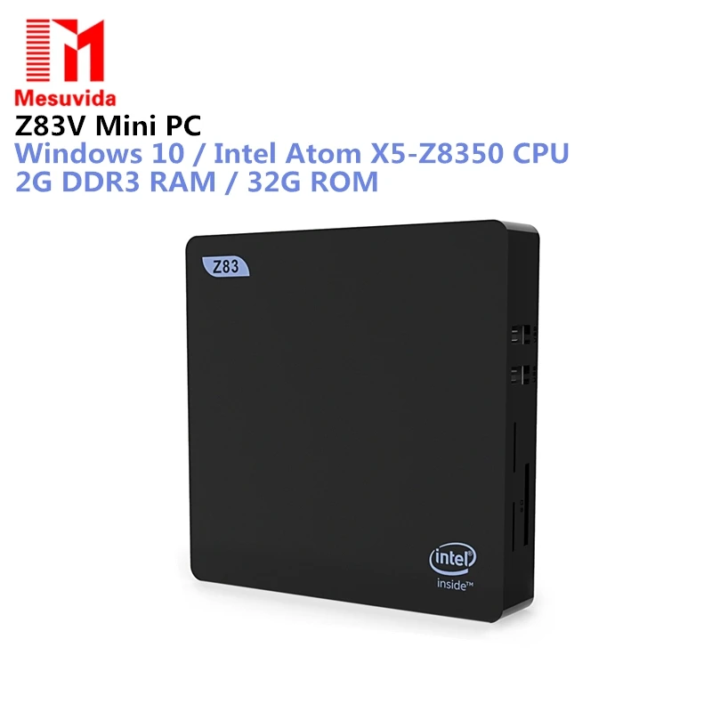 

Z83V Mini PC Intel Atom X5-Z8350 Fanless X86 Mini PC LAN USB 2GB RAM 32GB ROM Bluetooth WiFi Thin Client