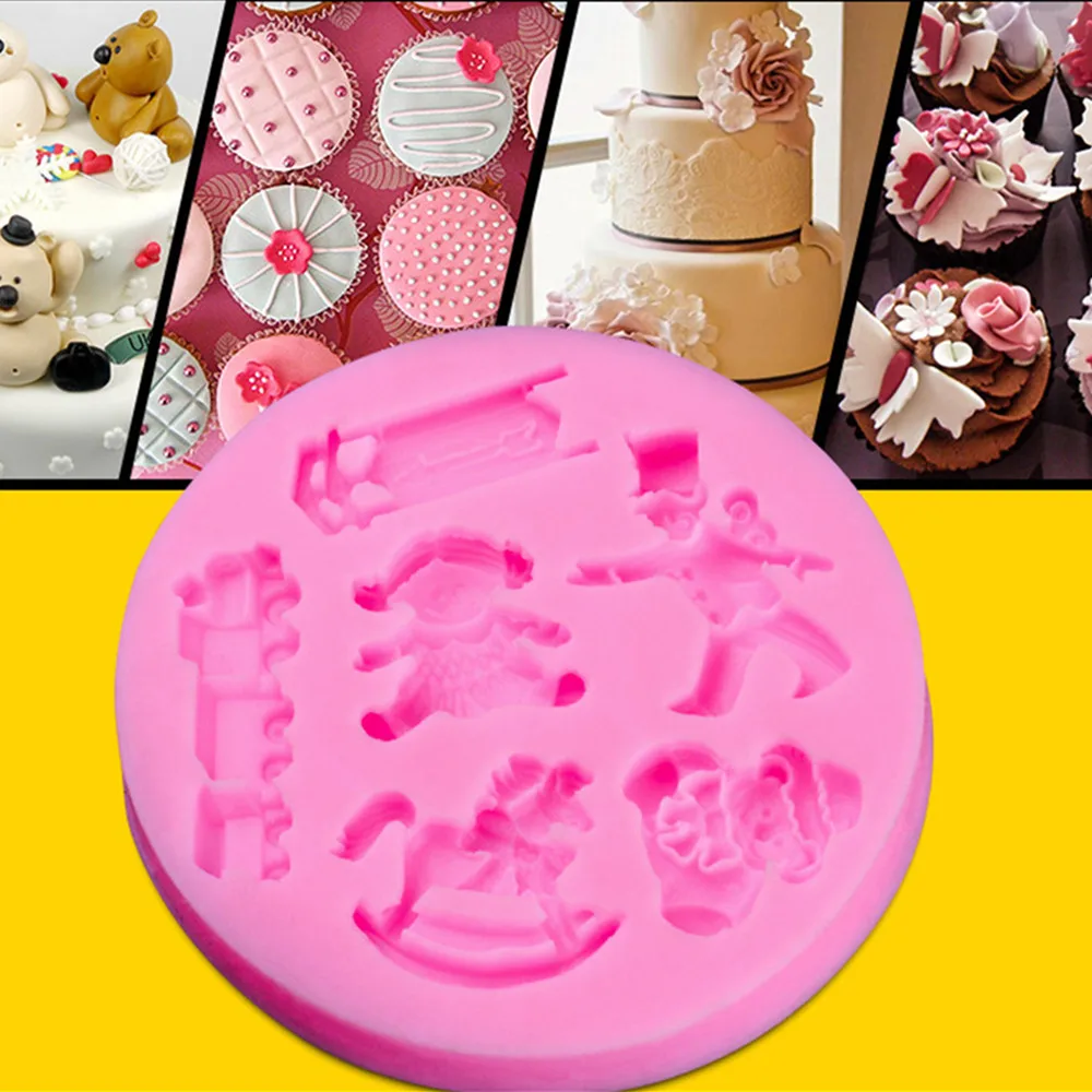 Cheap silicone cake decorating molds children birthday cake decorating