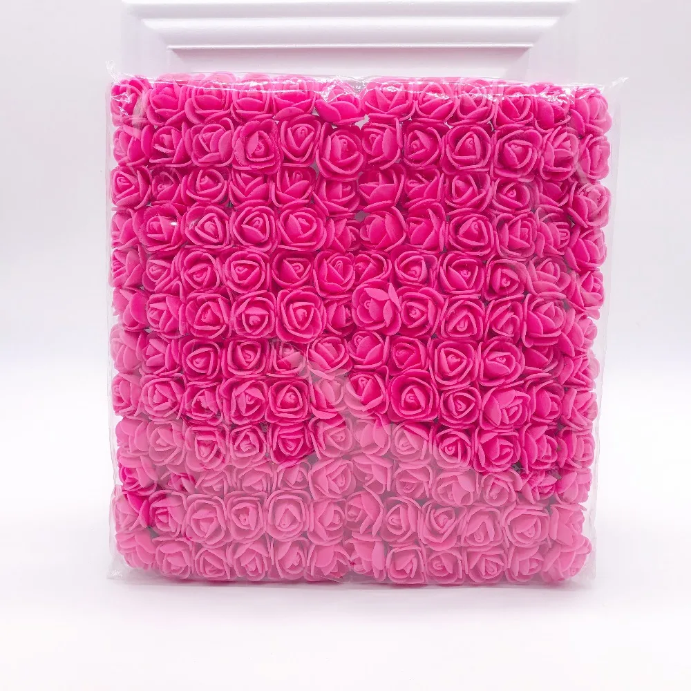 144 шт 2 см мини-поролоновая роза искусственный цветок букет разноцветная Роза Свадебные цветы украшения Скрапбукинг искусственный цветок Роза