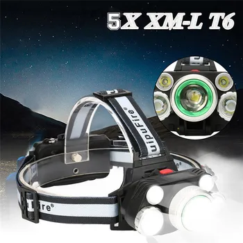 

2018 New 30000LM 4 Modes 5x XM-L T6 LED USB Rechargeable Adjustable Focus HeadLight