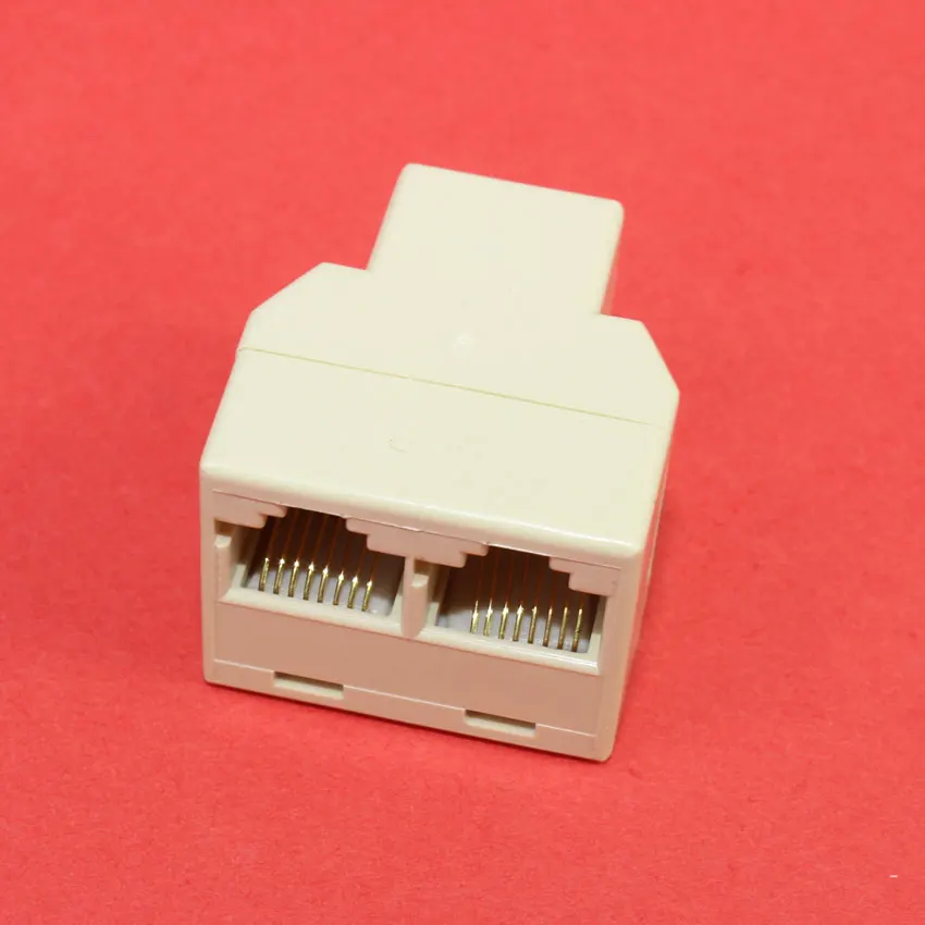 

ChengHaoRan Plastic Copper Core 1 To 2 LAN RJ45 Connector Network Cable Splitter Extender Plug Adapter Connector TL-082
