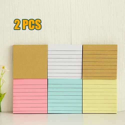 

7.5x7.5cm 80 Pages Multi Color Sticky Notes kraft lines Memo Pads Sticker Memo Pads Bookmark Marker Flags Sticker Planner