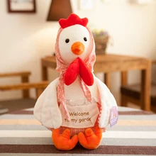 “welcome to my garden” cute hen chicken plush toy cartoon chicken soft doll,baby toy ,birthday present Xmas gift c685