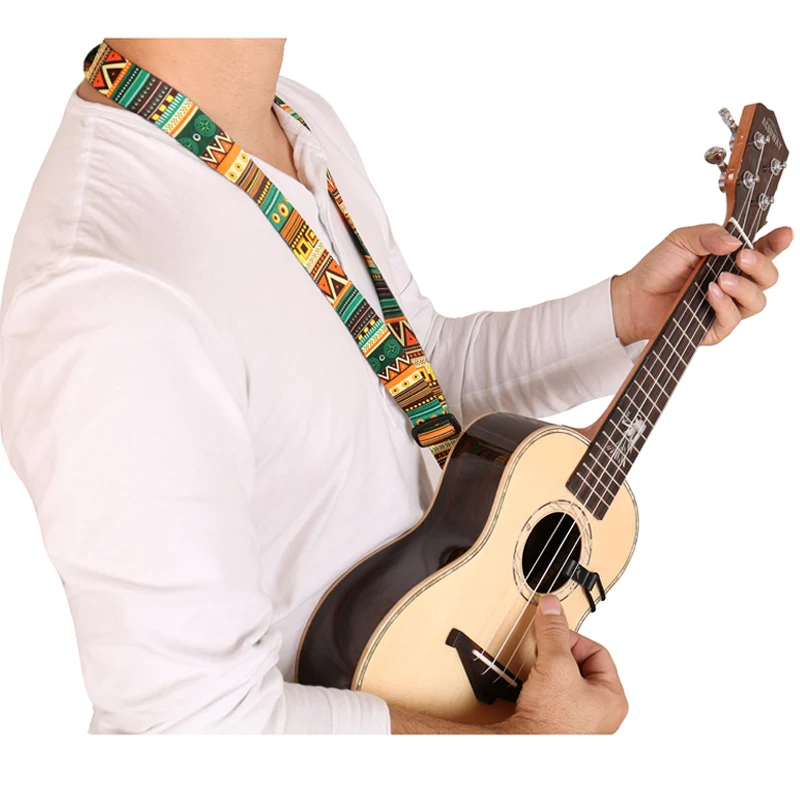 Acouway 46-92 cm, longitud ajustable de Nylon ukelele Correa Honda con gancho Guitarra correa para ukelele Guitarra accesorios