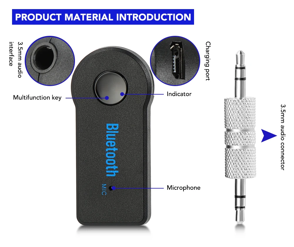 AUX аудио музыкальный автомобильный bluetooth-приемник для Mercedes benz w204 w203 w211 Volkswagen polo golf 4 Mitsubishi asx lancer