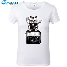 Camiseta gato heavy metal