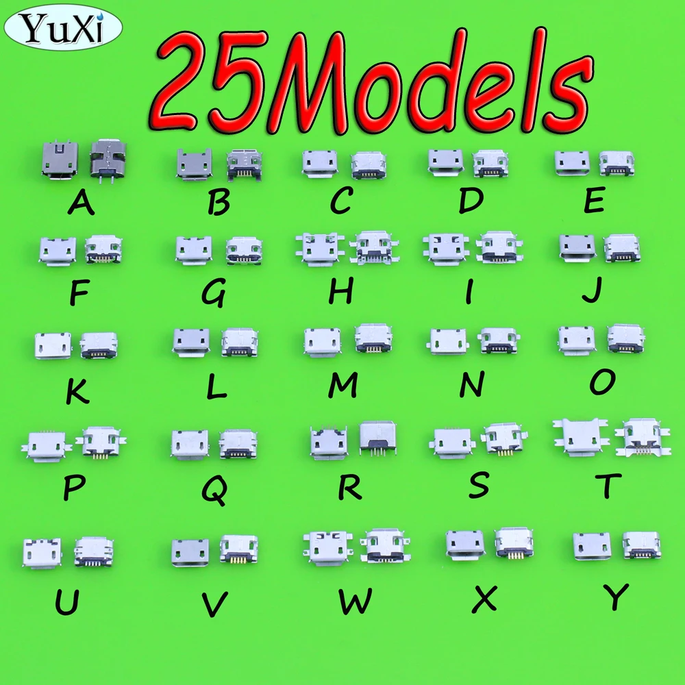 

25 models,v8 mini usb female port connector jack micro usb socket for Huawei for lenovo for zte 5-pin 5pin usb 2.0 3.0 parts