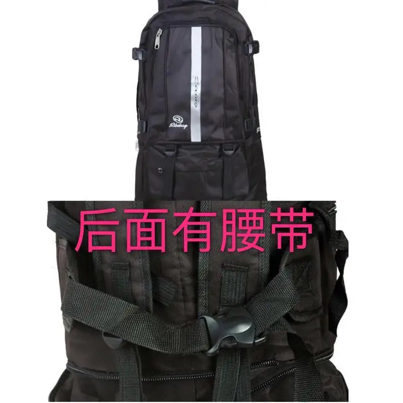 Большой рюкзак 80 л 85 вместительный багаж для альпинизма большая дорожная сумка дорожные сумки Сумка через плечо водонепроницаемая сумка для выходных - Цвет: 75 L Belt Black