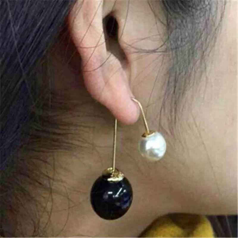 

Fashion Jewelry Wholesale New Design double ball hoop Earring Cheap long circle Stud Earrings Best For Woman Christmas Gifts