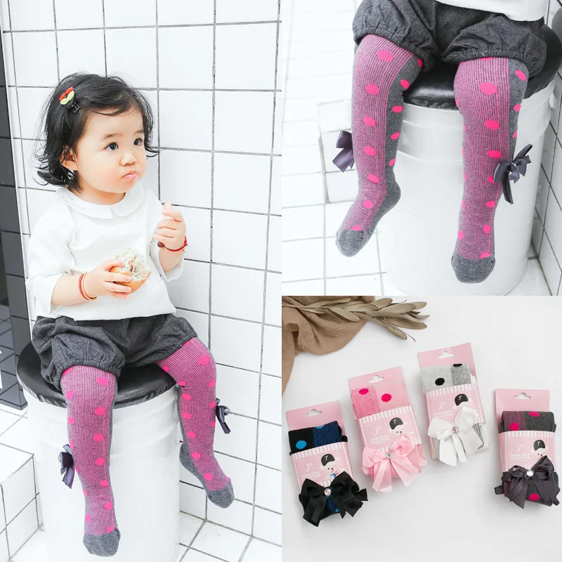Baby Girls Infant Toddler Cotton 3 Pack of Soft Stock Tights Warm Legging Pants