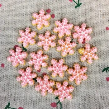 

10Pieces Flat Back Resin Cabochon Artificial Snowflake DIY Flat Back Decorative Craft Scrapbooking Accessories Decoration:19mm