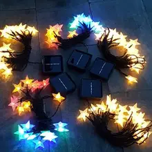 Шикарные прозрачные Звездные солнечные гирлянды, для сада рождественского патио, свадьбы, вечерние, спальни Открытый Декор, 4,8 м 20LED огни