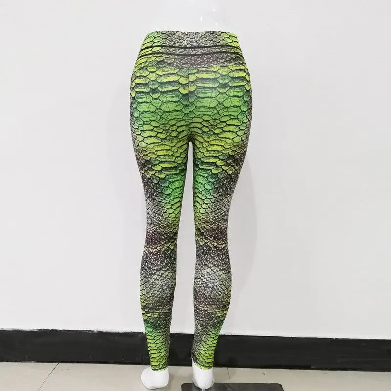 Сексуальные золотистые женские штаны для фитнеса и йоги, тонкие спортивные Леггинсы с высокой талией, эластичные длинные колготки с принтом для бега, контроль живота