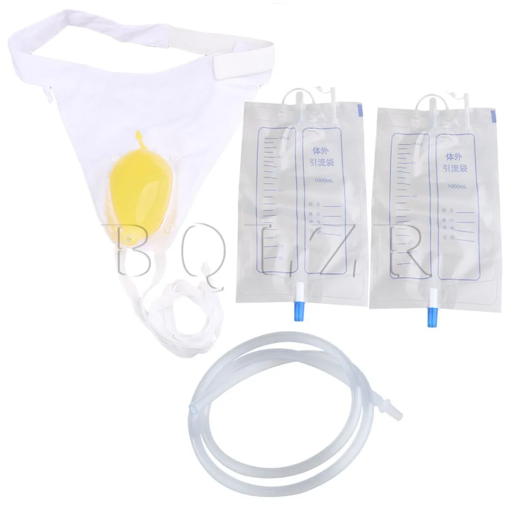 

BQLZR Latex Female Wearable Incontinence Supplies Urine Bag Collector Yellow