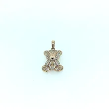 ANI 14K Rose/White/Yellow Gold (AU750) Wedding Pendant 0.66ct I-J/SI Natural Diamond Bear Shape 3 Color for Women Chain Necklace ANI 14K Rose/White/Yellow Gold (AU750) Wedding Pendant 0.66ct I-J/SI Natural Diamond Bear Shape 3 Color for Women Chain Necklace