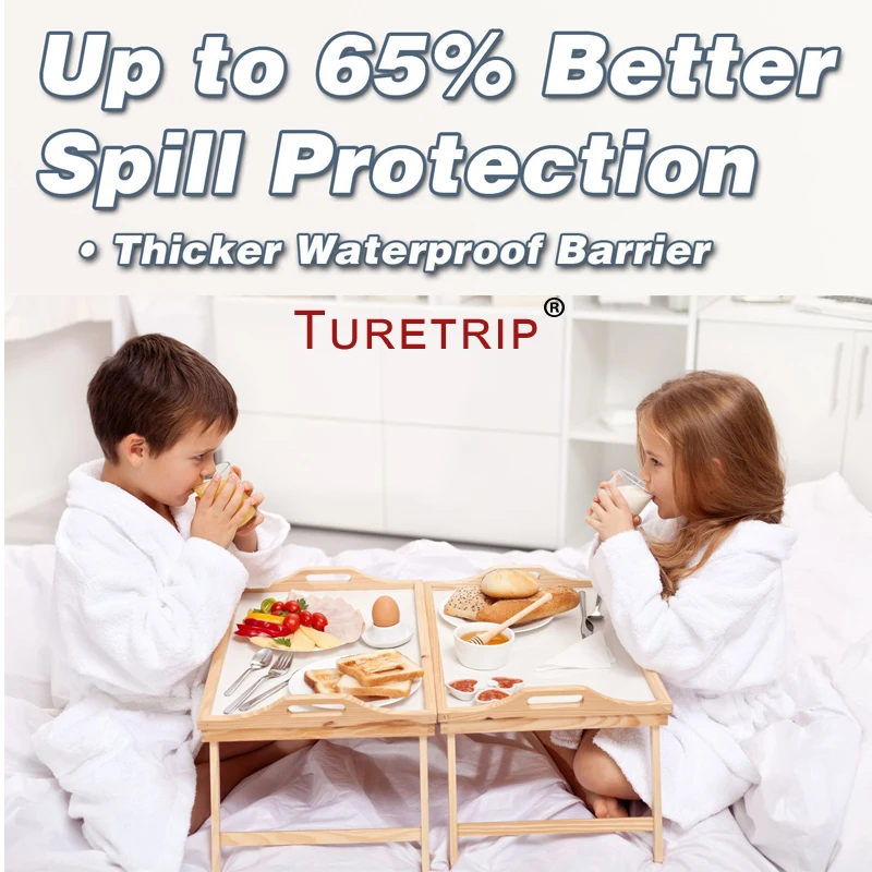  Turetrip 160X200CM Cotton Terry Waterproof Mattress Cover Fitted Sheet Style Mattress Protector For