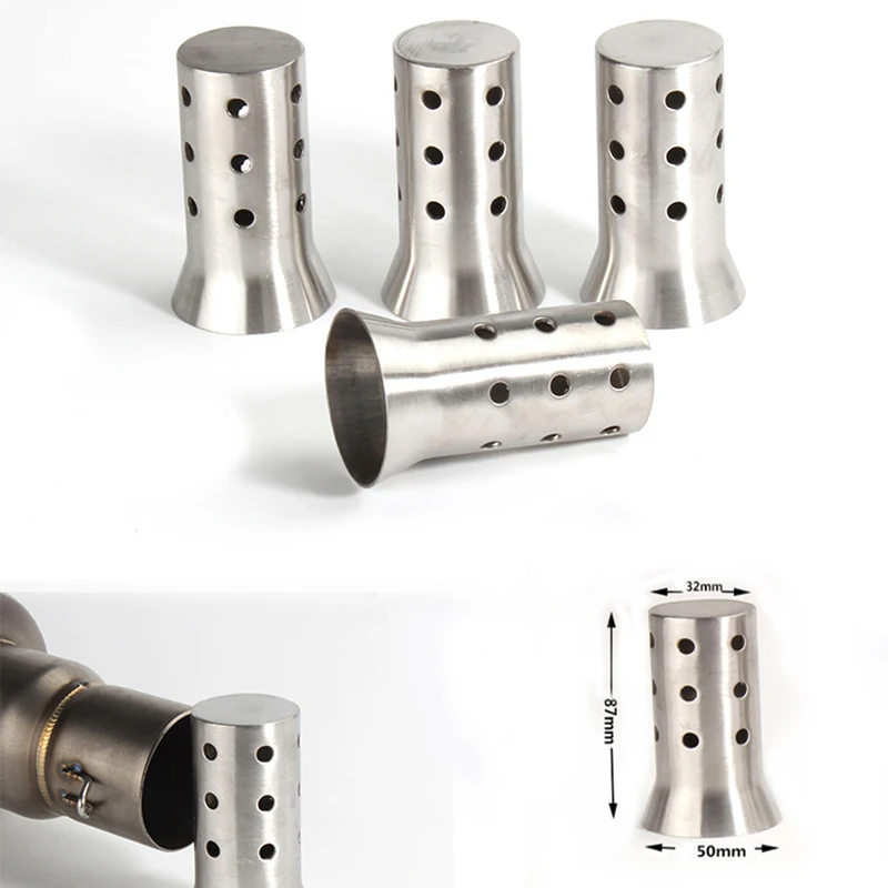 

Universal DB Killer Modified Motorcycle Exhaust Pipe Sound Adjustable Length 86mm Silp on Reduce noise For 51mm Silencer System