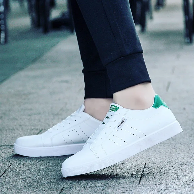 The male summer shoes man out of white shoes sports leather sneakers Korean boys shoes arder