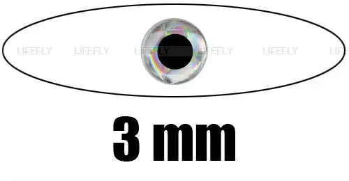 3 мм 3D Серебряный/оптовая продажа 1200 мягкая формованная фотосессия Fly Jig