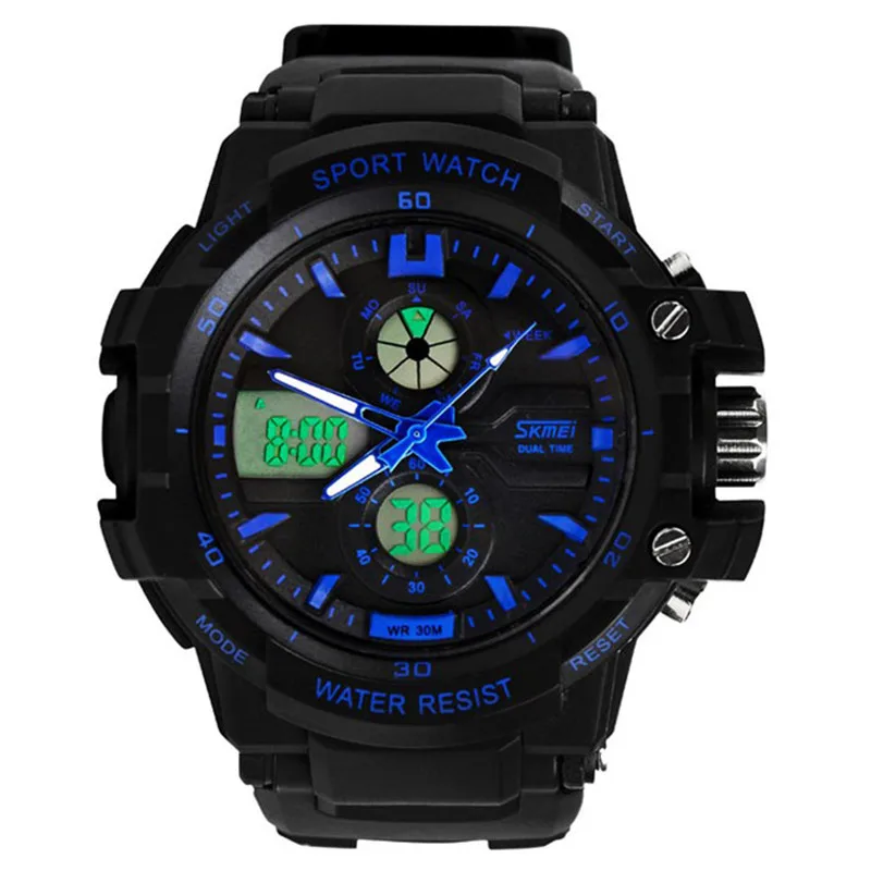 

2017 Multi Function Military S-Shock Sports Watch LED Analog Digital Waterproof Alarm Dropshiping YY7914